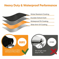Housse de bateau flottante Bestway anti-UV, imperméable et anti-moisissure, avec coutures élastiques au bas, revêtement PU renforcé, tissu Oxford, 20-22 pieds