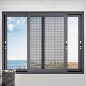 Fenêtre coulissante à battants horizontaux en alliage d'aluminium à <span class=keywords><strong>double</strong></span> <span class=keywords><strong>vitrage</strong></span> avec isolation thermique et insonorisation - Product Image 2