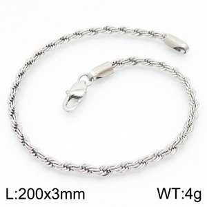 Bracelet pour homme en acier inoxydable de <span class=keywords><strong>style</strong></span> tendance 4/6/8mm avec corde torsadée et papillon plaqué or <span class=keywords><strong>Style</strong></span> chrétien à la mode - Product Image 6