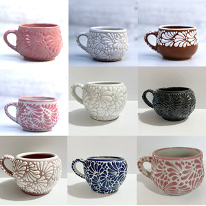 Mug à café en céramique mexicaine avec poignée, motif de paysage hivernal, adapté au lave-vaisselle et au micro-ondes - Product Image 2