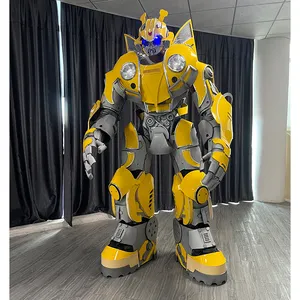 High Quality EVA Black Realistic Carnival Cosplay Robot Costume For Adult