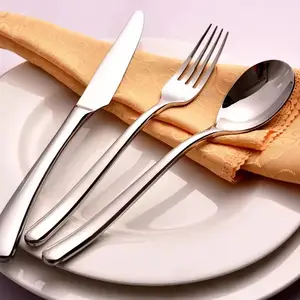 Restaurant Juego De Cubiertos Moonlight Stainless Steel Cutlery Durable Flatware Fork And Spoon Set