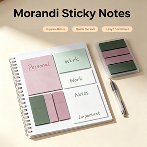 Morandi Sticky <b>Notes</b> Multi Sizes Pastel Colors Self <b>Stick</b> Memo Pads - Product Image 3