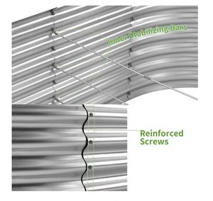 Promotion OEM boîte de jardinière modulaire galvanisé Kits de lit de jardin haut pour la maison Pot de jardinière <span class=keywords><strong>paresseux</strong></span> surélevé pour fleurs végétales ovale - Product Image 4