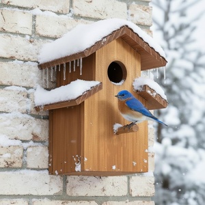 <span class=keywords><strong>Casa</strong></span> para Mascotas de <span class=keywords><strong>Madera</strong></span> Ecológica Impermeable para Animales Pequeños, <span class=keywords><strong>Madera</strong></span> Maciza para Uso en Exteriores, para Montaje en Poste - Product Image 1