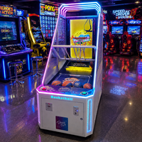 Machine de jeu de basket-ball de rue et de boxe avec lumières LED, haut-parleur, détection de mouvement, fonctionnement à pièces, en acrylique, garantie de 2 ans, pour enfants