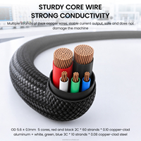 Nouveau câble USB 4-en-1 2026 avec affichage de la puissance, cordon de charge tressé en nylon de haute qualité, câble multi-charge pour tous les appareils