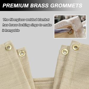 Manta de Soldadura de Fibra de Vidrio BACLAUGH 4'x6', Tela Brocada Ignífuga para Escritorio <span class=keywords><strong>Familiar</strong></span>, Tejido Retardante de Llama, 2 Piezas - Product Image 4