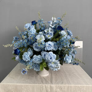 SMOOTH Slik Blue 3D Flower Ball Decoración de mesa Centros de mesa de flores para mesa Centro de mesa de boda Decoración de flores - Product Image 2