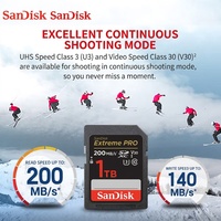 Tarjeta de Memoria Micro SD SanDisk PRO 100% Original, V30 Clase 10, Tarjeta TF de 1 TB, Apta para Cámaras 4K