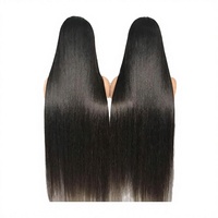 Perruque vietnamienne vierge lisse 13x6 HD Lace Frontal pré-coupée, pré-épilée, prête à porter, en cheveux humains