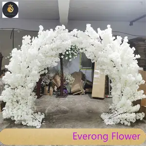 F8 decoração de casamento branco plástico 3m flor japonesa sakura arco árvore falsa grande árvore de cerejeira artificial para exterior