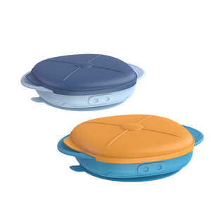 Ensemble d'alimentation en silicone pour bébé pour le dîner <span class=keywords><strong>Assiette</strong></span> pour enfants avec ventouse Bavoirs pour bébé Cuillère Fourchette pour l'heure du <span class=keywords><strong>repas</strong></span> - Product Image 4