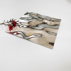 EX426 PVD Colored Stainless Steel Water Wave <b>Sheet</b> Hotel Lobby Ceiling Water Ripple <b>Sheet</b> for Commercial Interior <b>Wall</b> <b>Cladding</b> - Product Image 3
