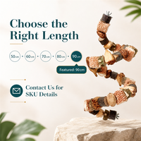Jouet à mâcher pour perroquet en bois naturel durable fait à la main, perchoir d'escalade flexible 50-90 cm, échelle de cage pour oiseaux de petite et moyenne taille, fournitures pour oiseaux