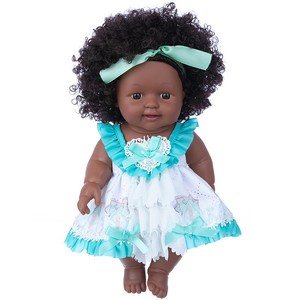 Bambole Reborn in <span class=keywords><strong>Silicone</strong></span> nero in vinile morbido altamente resistente bambola estremamente reale con capelli Afro - Product Image 6