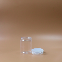 Vente flash - Pot en plastique PET transparent avec couvercle à vis en aluminium - Contenant de stockage alimentaire hermétique pour cosmétiques, herbes et produits secs