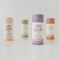 100% naturel Push up déodorant bâton papier Tube emballage carton Tube conteneur pour déodorant peau solide baume emballage