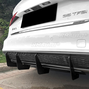 สำหรับ Audi A4 B8.5 Sline ปี 2013-2016 ดิฟฟิวเซอร์กันชนหลัง สปอยเลอร์ ตัวแยกกันชนหลัง  แผ่นป้องกันกันชนหลัง อุปกรณ์ตกแต่งรถยนต์ - Product Image 5