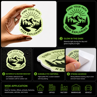 Panneau de sortie lumineux personnalisé avec logo, plaque de porte phosphorescente, sans batterie, écologique, étiquette d'avertissement de sécurité pour entrepôt