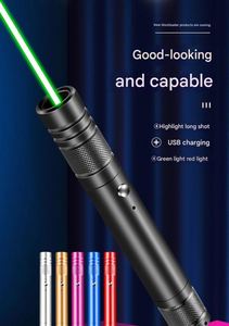 Pointeur laser vert d'extérieur, jouet pour chat, recharge USB, lampe torche, stylo rouge, camping portable, laser haute puissance - Product Image 2