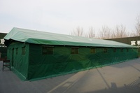 Meilleure Grande Tente de Réunion et de Couchage pour 100 Personnes, Quatre Saisons, Double Couche, Imperméable, en Toile, Camouflage Vert Armée