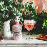 Ginebra con Sabor a Fresa WINT&LILA Hecha en España, Licor de Ginebra al por Mayor, Bebida Espirituosa de Frutas para Cócteles, Ginebra Rosa 700ml