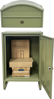 Boîte à colis extérieure autoportante en acier galvanisé robuste, verrouillable, étanche, grande capacité, sécurisée pour colis et courrier