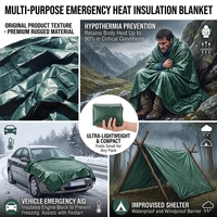 Couverture Thermique d'Urgence Extérieure, Couverture Réfléchissante en Aluminium pour le Bushcraft, le Camping et la Survie