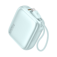 Batterie externe portable 10000 mAh avec câble USB-C 22,5 W, charge rapide, protection multiple, chargeur compact pour téléphone, écouteurs, montre