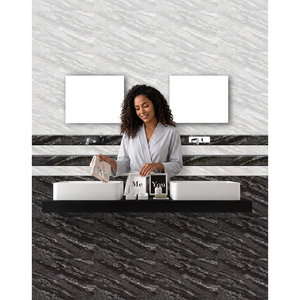 Carreaux muraux en céramique numérique vert naturel glacé 300x450mm aspect marbre brillant pour murs intérieurs de salle de bain - Product Image 4
