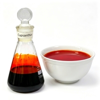 Capsanthine Alimentaire Soluble dans l'Alcool, Extrait Végétal, Concentration 1%, Pigment Naturel de Couleur Vive pour Conserves