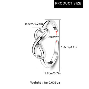 Juego de Anillos Ajustables de Acero Inoxidable con Baño de Oro de 18K, Resistentes al Agua y al Deslustre, Diseño Infinito, para Mujer y Niña, Joyería para Pies de Playa - Product Image 5