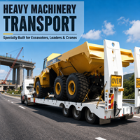 Semi-remorque surbaissée pour le transport d'équipements lourds, excavatrices de 60/70/80 tonnes, à vendre à Dubaï