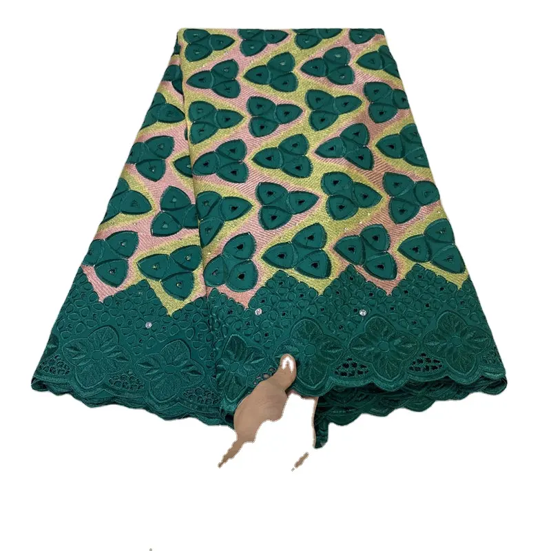 Lisami 블랙 화이트 컬러 RTS 순수 스위스 voile 코튼 아프리카 스타일 무거운 자수 드레스 레이스 패브릭