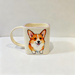 <span class=keywords><strong>Mug</strong></span> à café en céramique fait main avec motif de <span class=keywords><strong>corgi</strong></span> gallois peint à la main - Cadeau de vacances parfait - Product Image 3