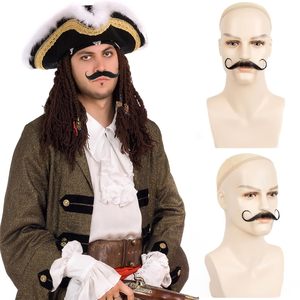 <span class=keywords><strong>Baffi</strong></span> e Barba <span class=keywords><strong>Finti</strong></span> <span class=keywords><strong>Realistici</strong></span> in Capelli Umani con Pizzo Invisibile Fatti a Mano per Cosplay Casual e Costumi di Halloween Barba Nera - Product Image 2