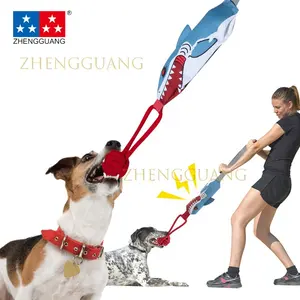 Zhengguang Hot Selling Pet Supplies Cotton Rope Big Dog Interactive Sound Toys drawstring Dog Chew Toys