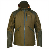 Veste de chasse d'hiver pour homme, en toile de coton 100% épaisse, respirante, coupe-vent, chaude, avec fermeture éclair, personnalisable avec logo.