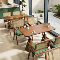 Ensemble de mobilier de restaurant moderne en gros, canapés et tables et chaises pour café et restauration rapide