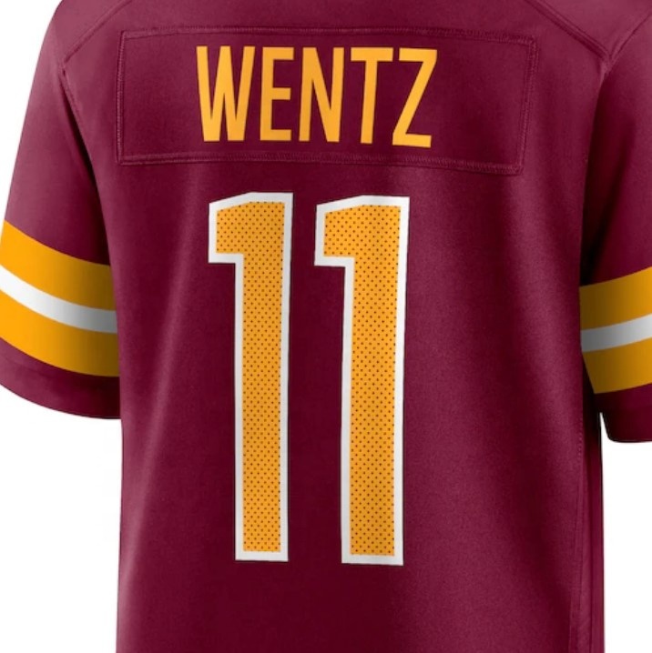 Вашингтон Карсон Wentz бордовый 2022 Новый Лучшее качество прошитый Американский футбол Джерси