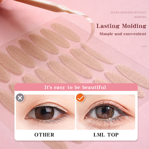 Outils de maquillage LMLTOP, 120 paires de ruban adhésif pour paupières en dentelle invisible naturel, grand œil, imperméable, double autocollants pour paupières avec paillettes A492 - Product Image 4
