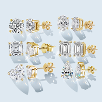 Bijoux fantaisie femmes boucles d'oreilles 10k 14k or massif coeur coupe DEF VS HPHT lâche laboratoire diamant boucles d'oreilles