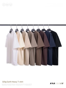 Sebanda <span class=keywords><strong>320</strong></span> Gsm graphique luxe en vrac coton noir lourd fabricant personnalisé surdimensionné uni pour l'impression de t-shirts vierges pour hommes - Product Image 6