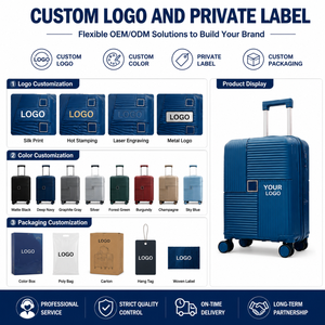 Ensembles <span class=keywords><strong>de</strong></span> bagages rigides en PP avec roues pivotantes, logo personnalisé, valises à roulettes durables pour les distributeurs - Product Image 4