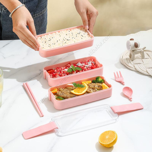 Lonchera Portátil de Tres Capas Estilo Niña SYH1072, con Pajita, para la Escuela Primaria y Trabajadores de Oficina, Venta al Por Mayor - Product Image 1