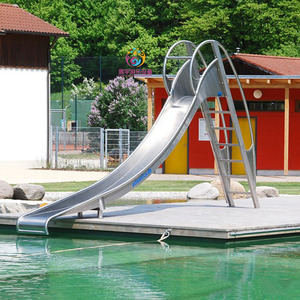 Tobogán abierto <span class=keywords><strong>curvo</strong></span> de acero inoxidable 304 para niños de jardín al aire libre de alta calidad para <span class=keywords><strong>piscina</strong></span> - Product Image 5