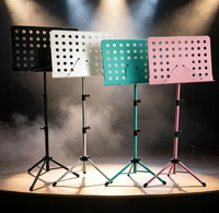 Support de partitions pliable portable, réglable en hauteur, robuste, pour la pratique et les performances de guitare, violon, piano