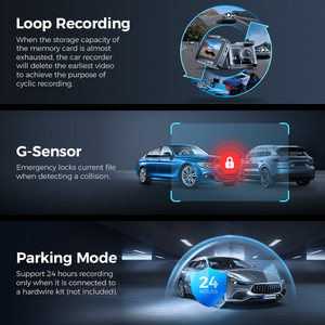 กล้องติดรถยนต์ AZDOME <span class=keywords><strong>GS63H</strong></span> Pro 4K พร้อม GPS และ WiFi ในตัว กล้องบันทึกหน้า-หลังแบบคู่ มองเห็นได้ในเวลากลางคืน - Product Image 4