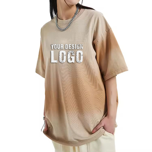 T-shirt pour homme en coton personnalisé, col rond, poids lourd, grande taille, de haute qualité, décontracté, vintage, lavé, surdimensionné - Product Image 4